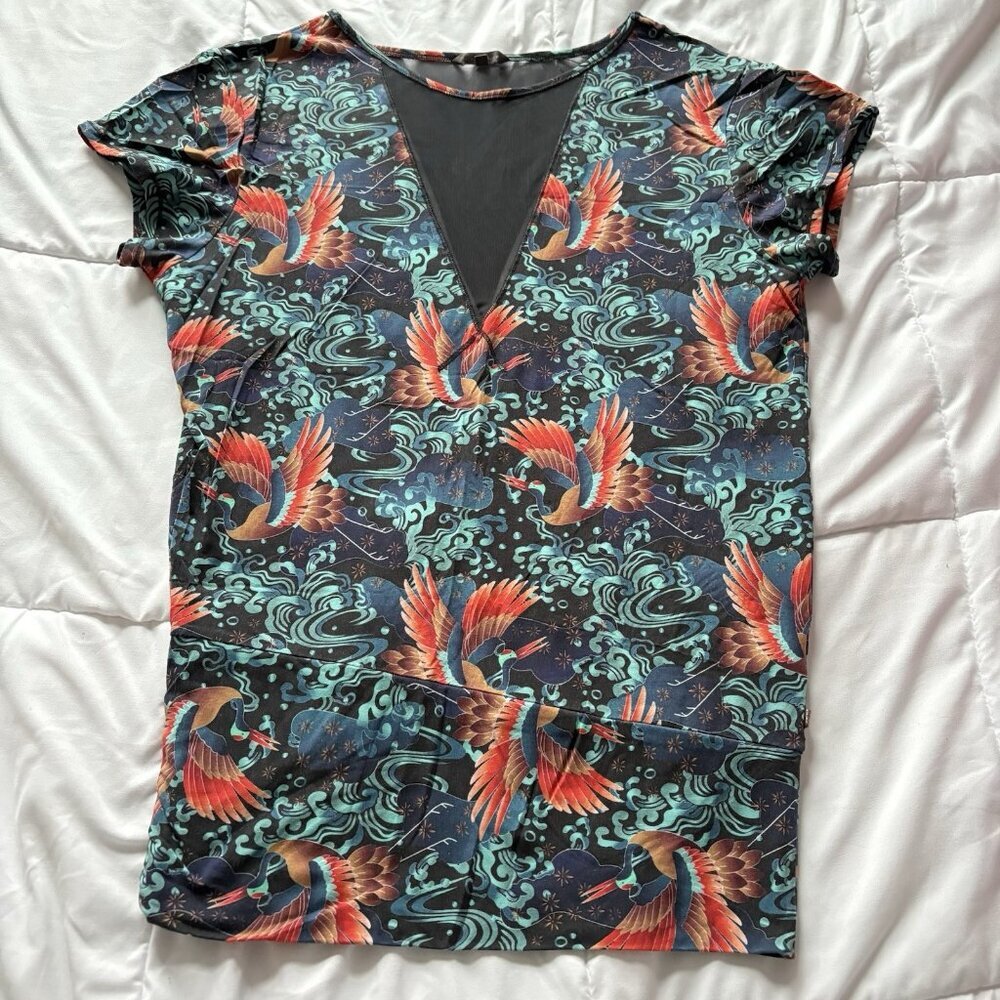 Womens Size XL Top Short Sleeve T Shirt Tee Phoenix Breathable Yoga Activewear